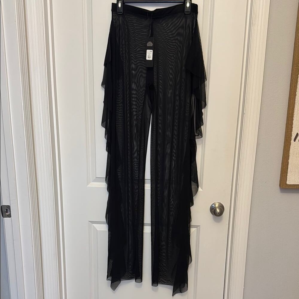 Fashion Nova Black Sheer coverup Pants